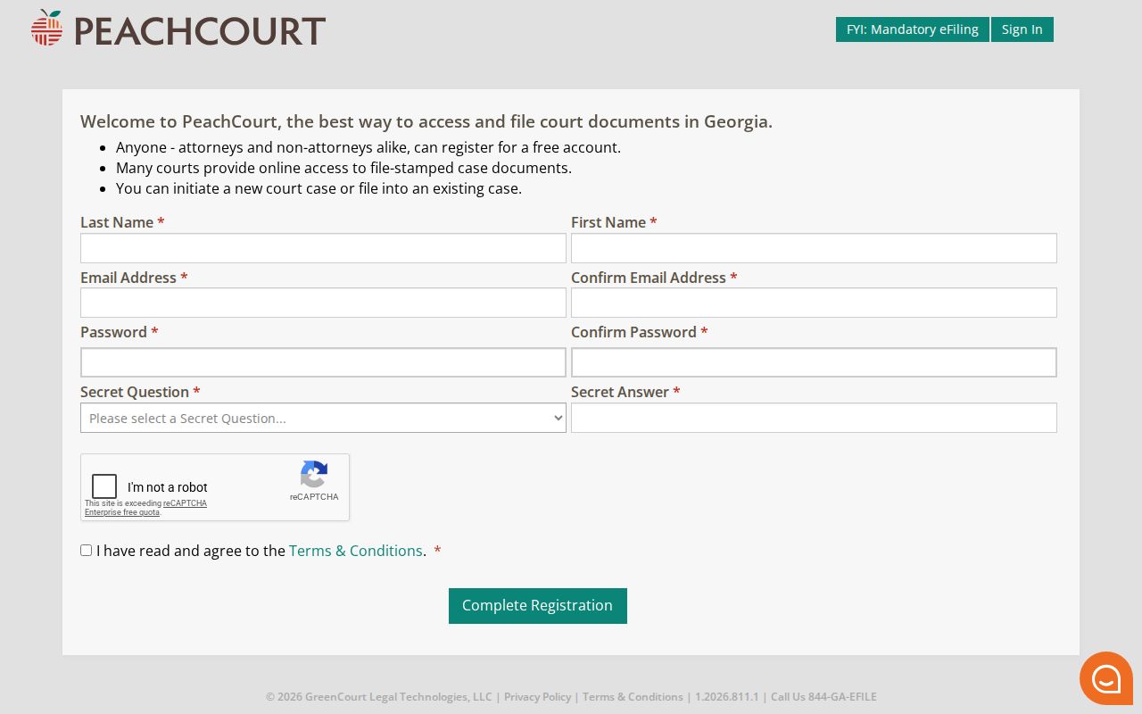 Webster County case lookup PeachCourt free account registration