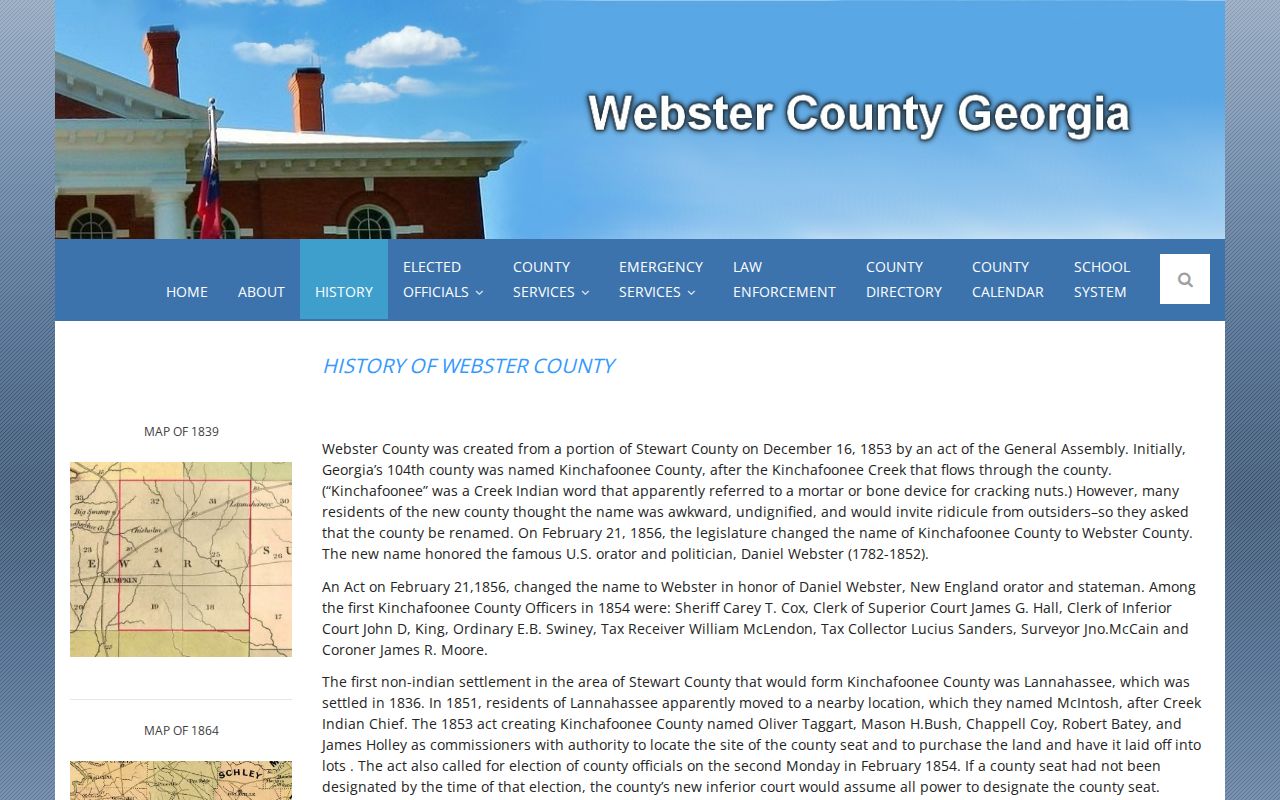 Webster County history relevant to court docket routing