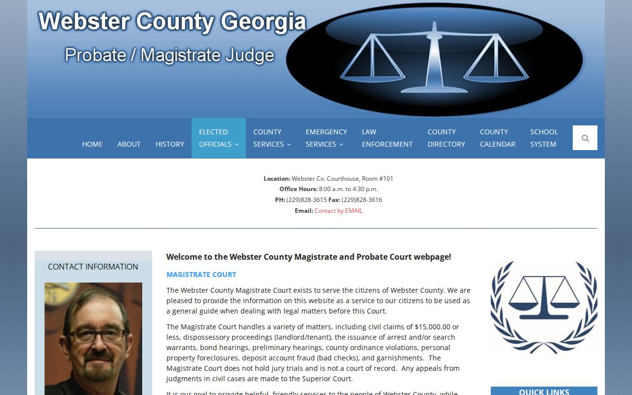 Webster County traffic court Probate Magistrate office